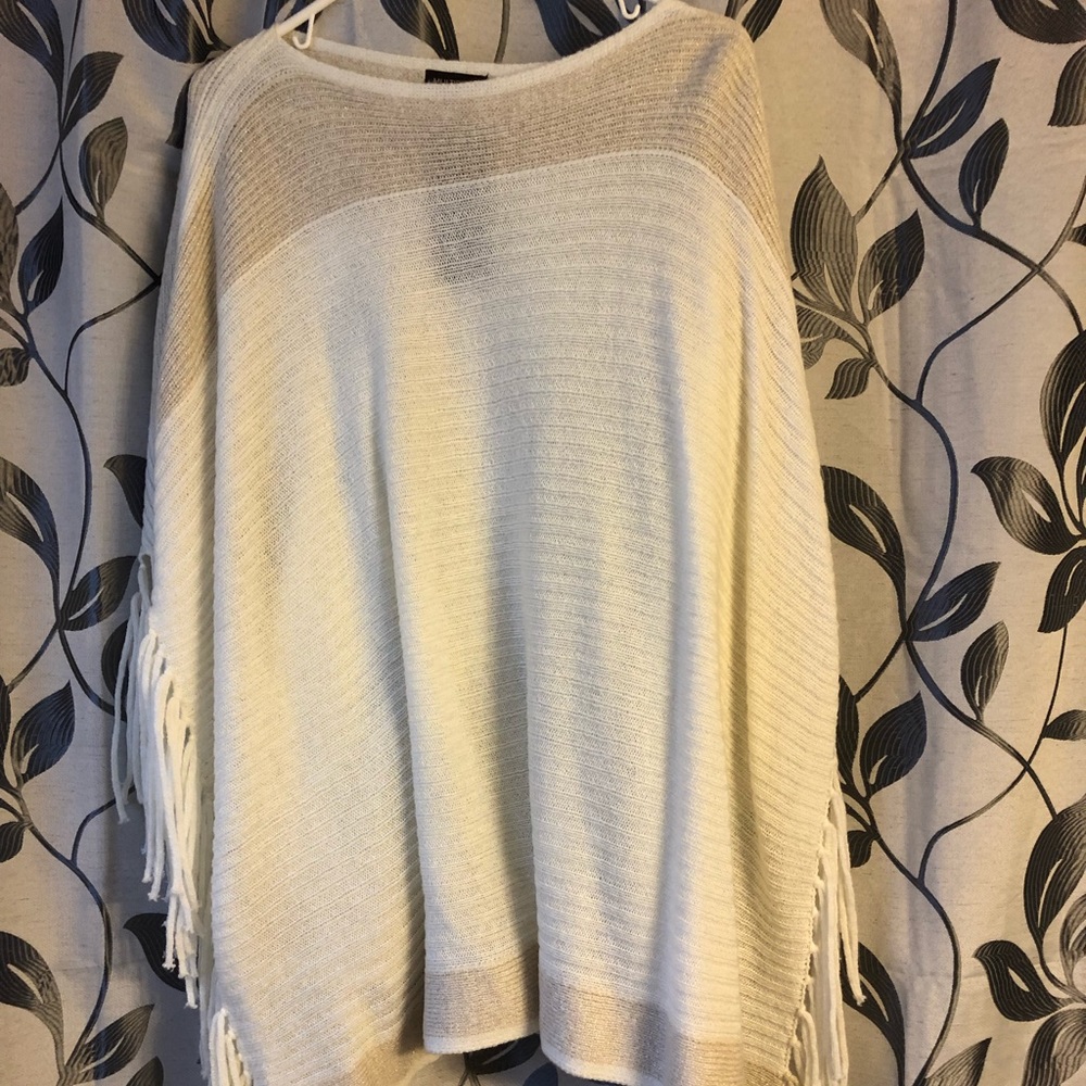 White & Cream poncho